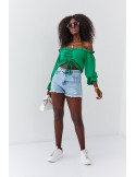 Jeansshorts im Used-Look mit Abschürfungen 30071 – Online-Shop – Boutique